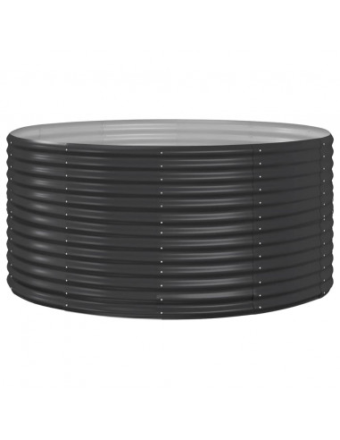 Letto Giardino Acciaio Vernice a Polvere 140x140x68cm Antracite