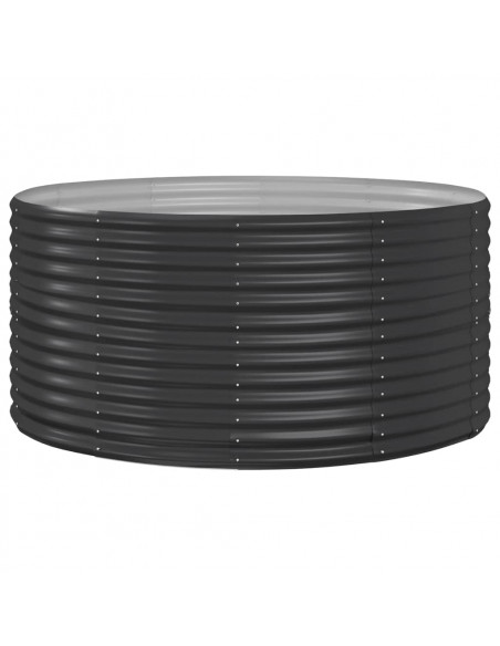 Letto Giardino Acciaio Vernice a Polvere 140x140x68cm Antracite Letto Giardino Acciaio Vernice a Polvere 140x140x68cm Antracite