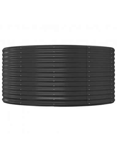 Letto Giardino Acciaio Vernice a Polvere 140x140x68cm Antracite