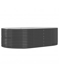 Letto Giardino Acciaio Vernice a Polvere 212x140x68cm Antracite 2