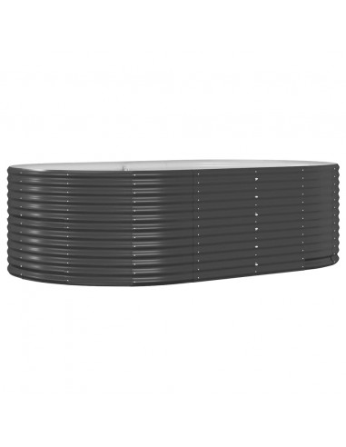 Letto Giardino Acciaio Vernice a Polvere 212x140x68cm Antracite