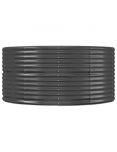 Letto Giardino Acciaio Vernice a Polvere 212x140x68cm Antracite