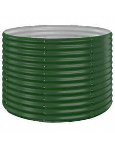 Letto Giardino Acciaio Verniciato a Polvere 100x100x68 cm Verde 2