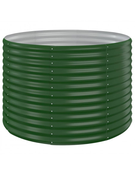 Letto Giardino Acciaio Verniciato a Polvere 100x100x68 cm Verde Letto Giardino Acciaio Verniciato a Polvere 100x100x68 cm Verde