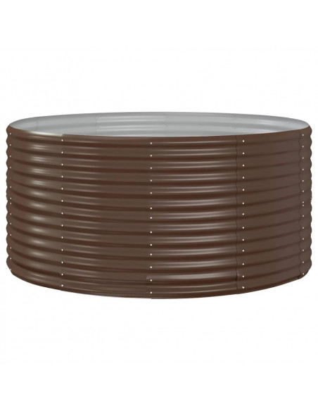 Letto Giardino Acciaio Verniciato Polvere 140x140x68cm Marrone Letto Giardino Acciaio Verniciato Polvere 140x140x68cm Marrone