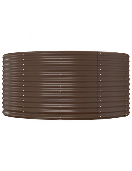 Letto Giardino Acciaio Verniciato Polvere 140x140x68cm Marrone Letto Giardino Acciaio Verniciato Polvere 140x140x68cm Marrone