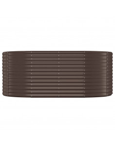 Letto Giardino Acciaio Verniciato Polvere 175x100x68 cm Marrone 2