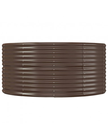 Letto Giardino Acciaio Verniciato Polvere 212x140x68 cm Marrone