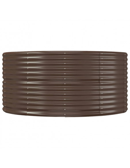 Letto Giardino Acciaio Verniciato Polvere 212x140x68 cm Marrone Letto Giardino Acciaio Verniciato Polvere 212x140x68 cm Marrone