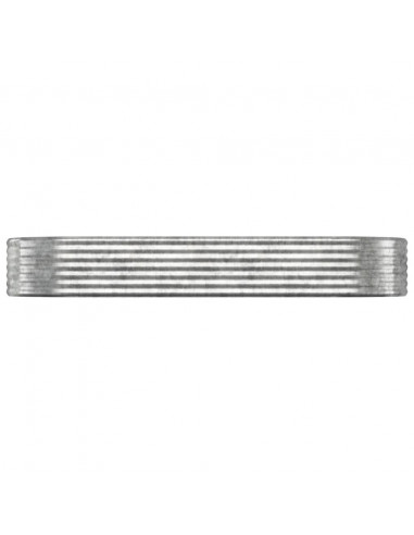 Letto Giardino Acciaio Zincato 249x100x36cm Argento