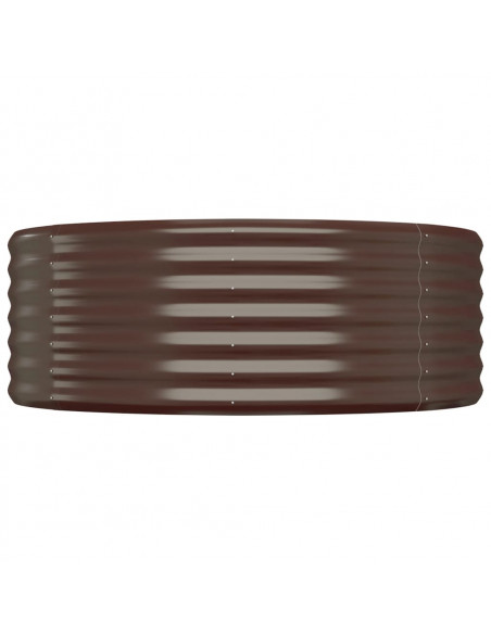 Letto Giardino Acciaio Verniciato Polvere 322x100x36 cm Marrone
