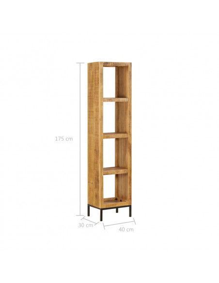 Libreria 40x30x175 cm in Legno Massello di Mango
