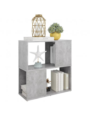 Libreria Grigio Cemento 60x24x63 cm in Truciolato