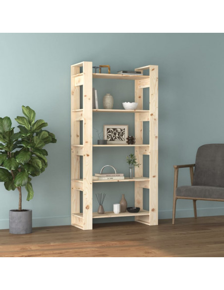 Libreria/Divisorio 80x35x160 cm in Legno Massello di Pino