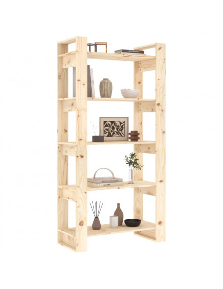 Libreria/Divisorio 80x35x160 cm in Legno Massello di Pino