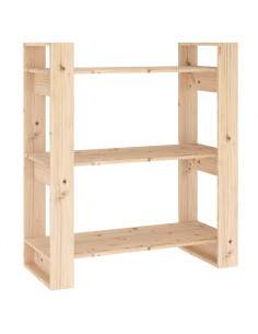 Libreria/Divisorio 80x35x91 cm in Legno Massello di Pino 2