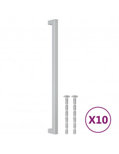 Maniglie per Mobili 10 pz Argento 320 mm in Acciaio Inox 2