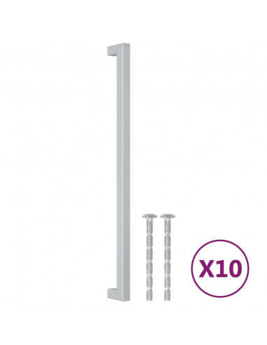 Maniglie per Mobili 10 pz Argento 320 mm in Acciaio Inox
