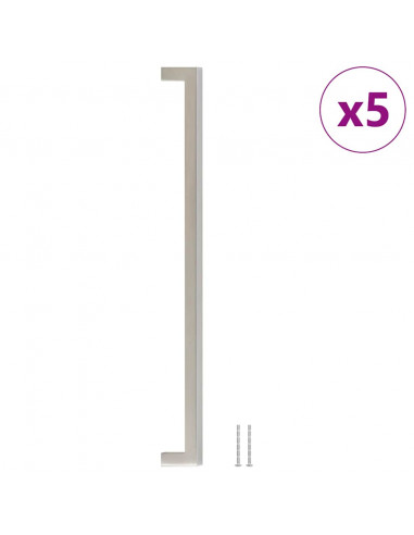Maniglie per Mobili 5pz Argento 320mm in Acciaio Inox