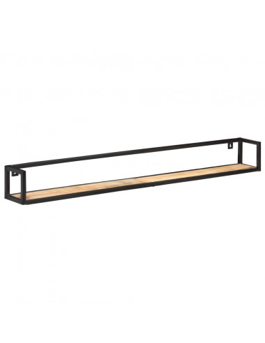 Mensole a Muro 2 pz 160 cm in Legno di Mango Grezzo