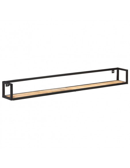 Mensole a Muro 2 pz 160 cm in Legno di Mango Grezzo