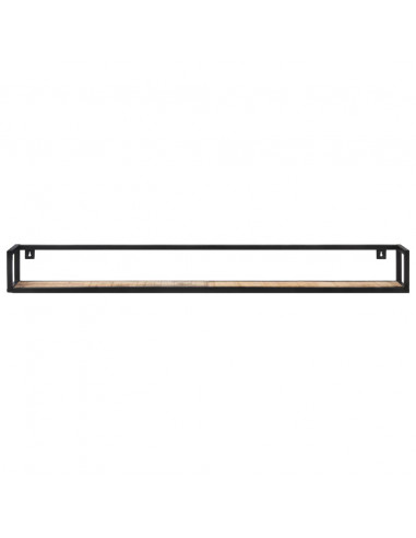 Mensole a Muro 2 pz 160 cm in Legno di Mango Grezzo