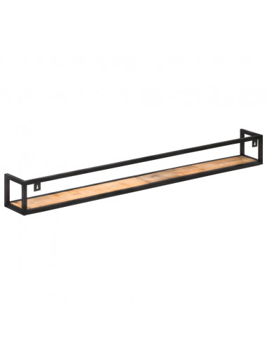 Mensole a Muro 2 pz 160 cm in Legno di Mango Grezzo
