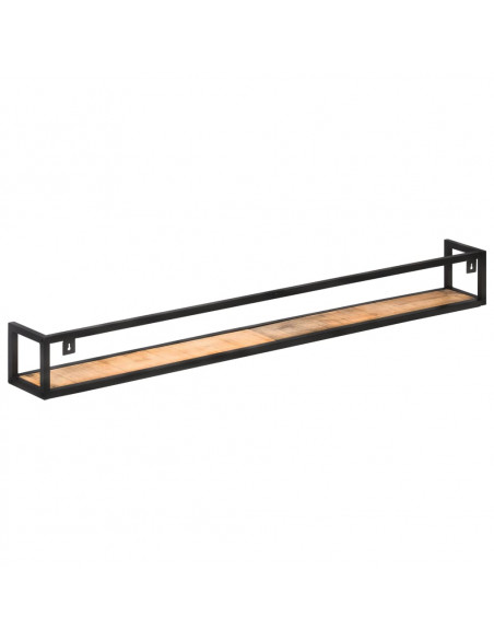 Mensole a Muro 2 pz 160 cm in Legno di Mango Grezzo
