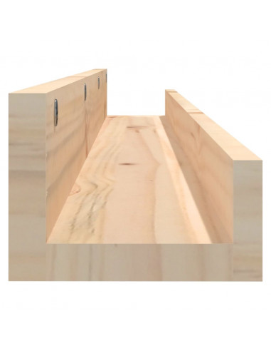 Mensole da Parete 2 pz 110x12x9cm in Legno Massello di Pino