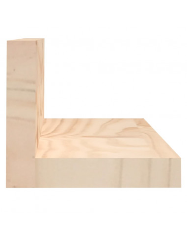 Mensole da Parete 2 pz 50x11x9cm in Legno Massello di Pino