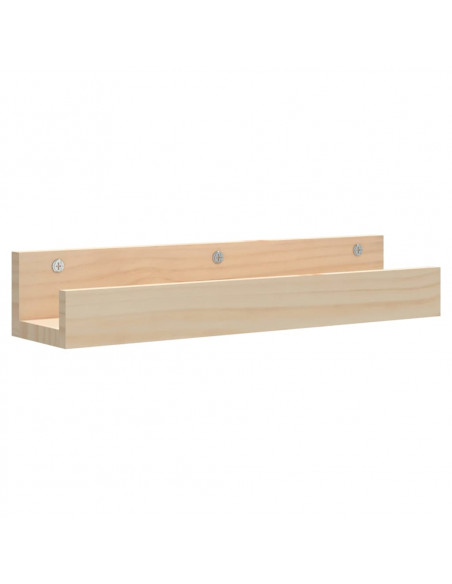 Mensole da Parete 2 pz 50x12x9cm in Legno Massello di Pino