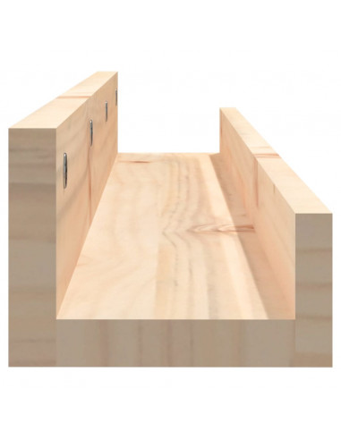 Mensole da Parete 2 pz 80x12x9cm in Legno Massello di Pino