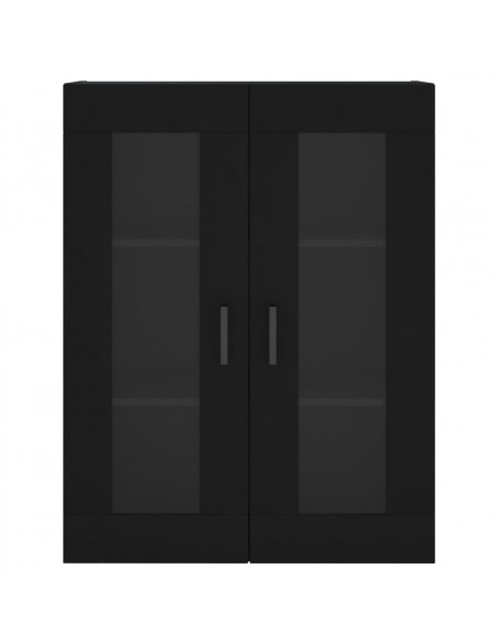 Mobile a Parete Nero 69,5x34x90 cm