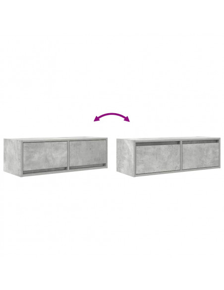 Mobile per TV Grigio Cemento 80x31x25,5 cm Legno Multistrato