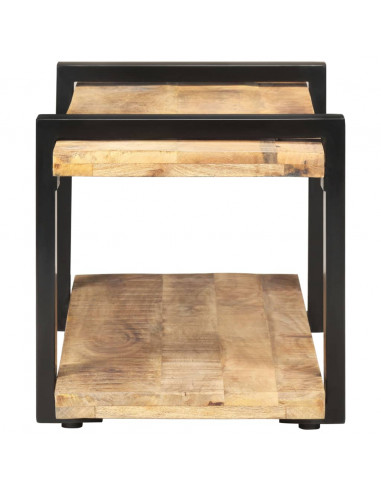 Mobile Porta TV 90x40x40 cm in Legno di Mango Grezzo