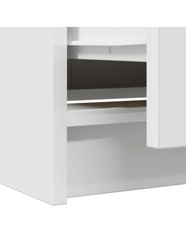 Mobile Porta TV Bianco 40x35x54 cm in Legno Multistrato