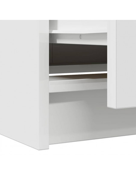 Mobile Porta TV Bianco 40x35x54 cm in Legno Multistrato
