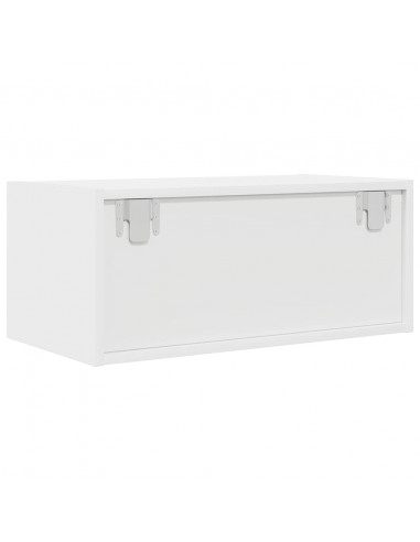 Mobile Porta TV Bianco 60x31x25,5 cm in Legno Multistrato