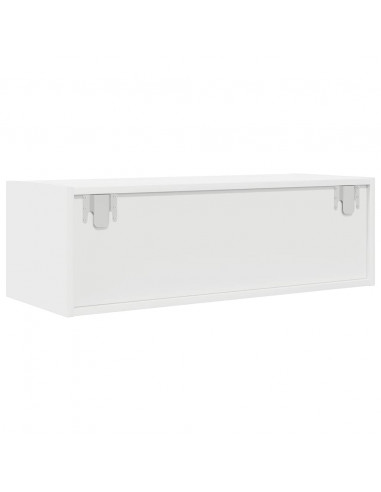 Mobile Porta TV Bianco 80x31x25,5 cm in Legno Multistrato