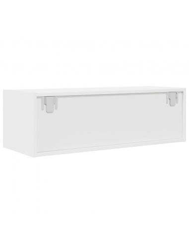 Mobile Porta TV Bianco 80x31x25,5 cm in Legno Multistrato