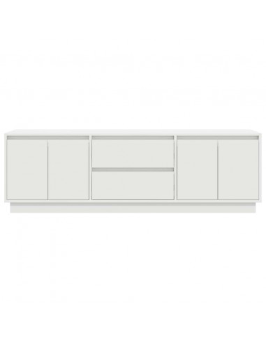 Mobile Porta TV con Luci LED Bianco 160,5x41x50 cm