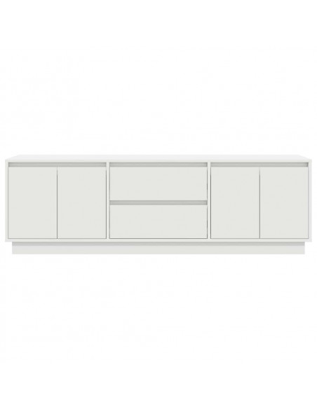 Mobile Porta TV con Luci LED Bianco 160,5x41x50 cm