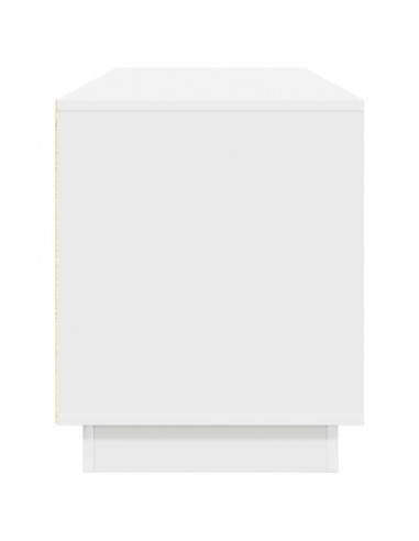 Mobile Porta TV con Luci LED Bianco 160,5x41x50 cm