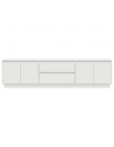 Mobile Porta TV con Luci LED Bianco 193,5x41x50 cm