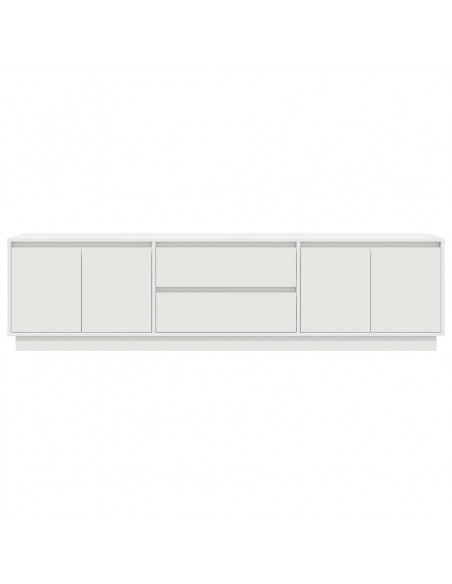 Mobile Porta TV con Luci LED Bianco 193,5x41x50 cm