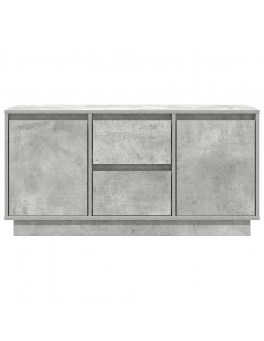 Mobile Porta TV con Luci LED Grigio Cemento 100x41x50 cm