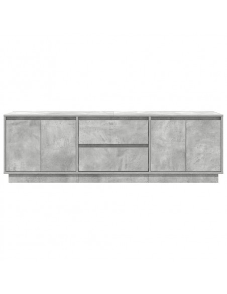 Mobile Porta TV con Luci LED Grigio Cemento 160,5x41x50 cm