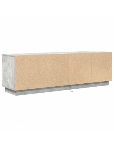 Mobile Porta TV con Luci LED Grigio Cemento 160,5x41x50 cm