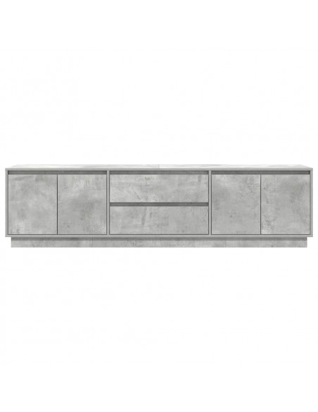 Mobile Porta TV con Luci LED Grigio Cemento 193,5x41x50 cm