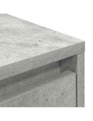 Mobile Porta TV con Luci LED Grigio Cemento 193,5x41x50 cm